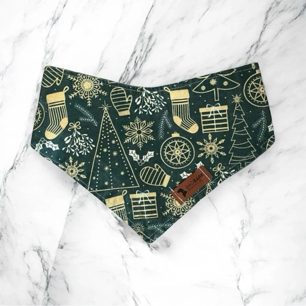 DOG Bandana - Christmas Essentials- Size L Large
